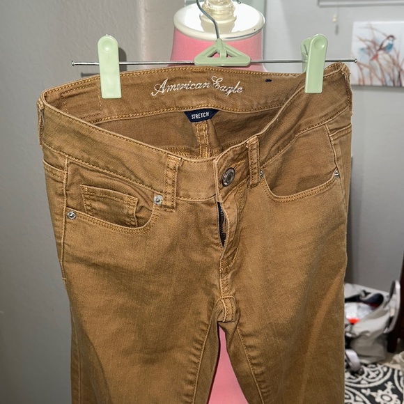 American Eagle Khaki 0X-Long low rise pants - Picture 1 of 4